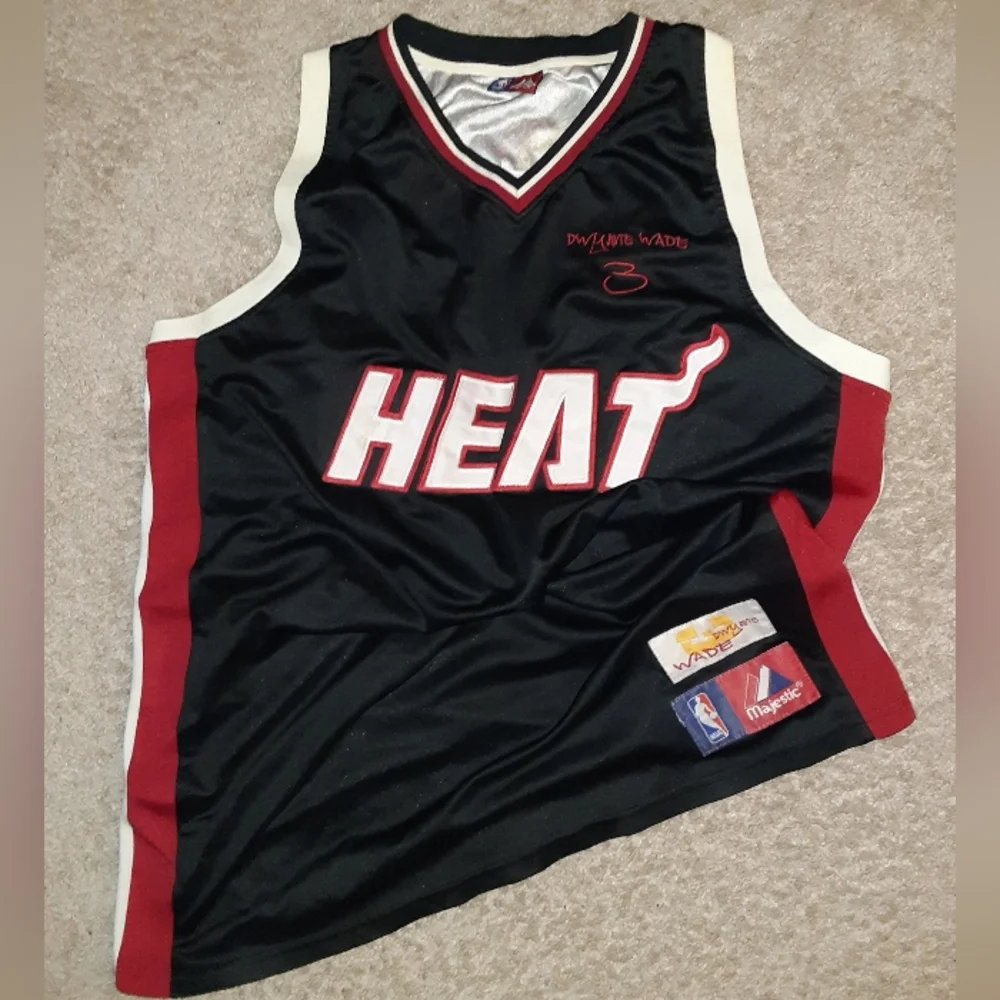 MEN'S MAJESTIC NBA DWAYNE WADE MIAMI HEAT JERSEY - Picture 1 of 10